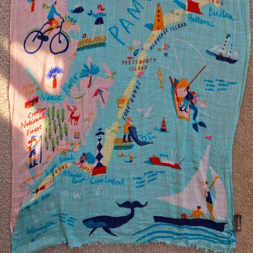 NWOT Outer Banks North Carolina Scarf Beach - Picture 5 of 12